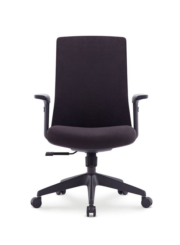 Middle Back Ergonomic Office Chair Without Headrest for Office, Home Office and Shops, Black
