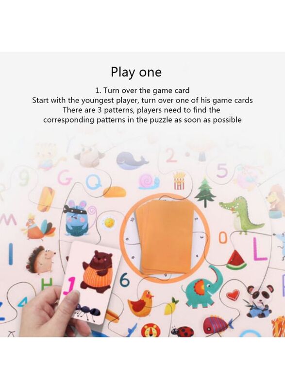 Montessori Early education toys wooden jigsaw puzzle parent-child interaction detective search card memory board game for kids