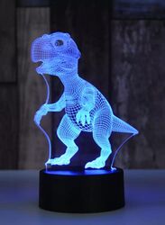 3D Dinosaur Shape Night Light Touch Table Desk Optical Illusion Lamps 7 Color Changing Lights Home Decoration Xmas Birthday Gift