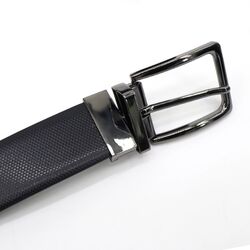 Men's calf leather belt made in Italy, A Versatile Accessory for Any Occasion, Blue, 120cm