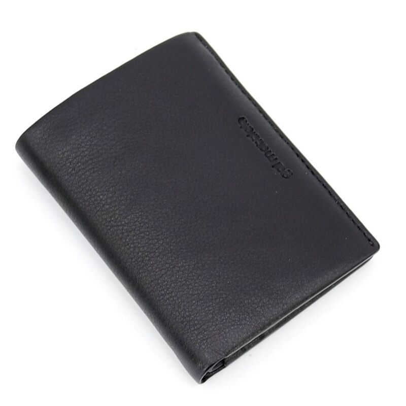 Gai Mattiolo Men's wallet in nappa leather, Equipped with card holder, card-sized document holder and space for banknotes., Black