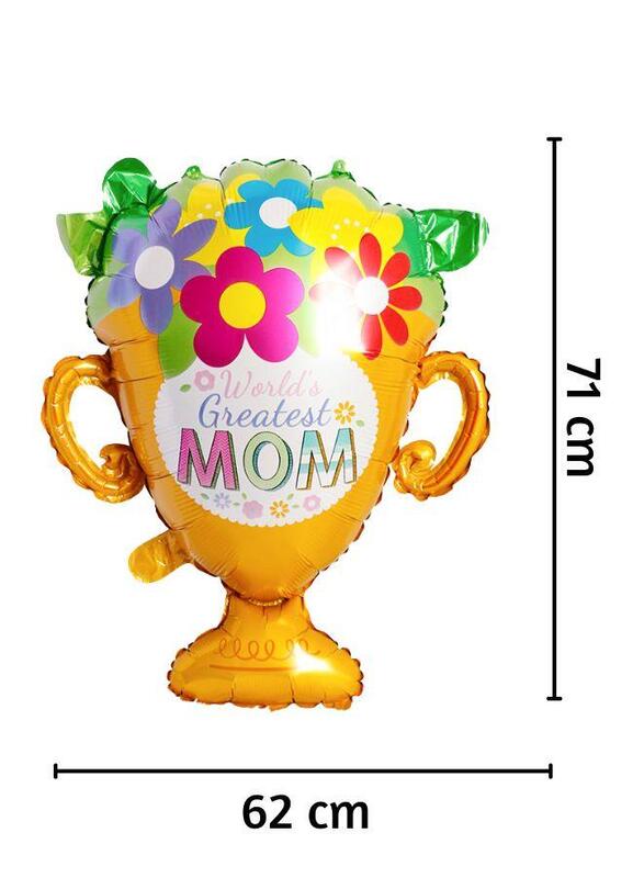 Happy Mothers Day and Best Mom Balloon Decor Mothers Day Decorations for Party Set of 6 Multicolored Balloon