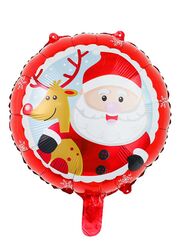 1 pc 18 Inch Christmas Party Balloons Large Size Santa and Deer Foil Balloon Adult & Kids Party Theme Decorations for Birthday, Anniversary, Baby Shower