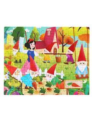Wooden Jigsaw 120 Pieces Cartoon Animals Fairy Tales Puzzles Children Wood Early Learning Set Montessori Education Toy Kids Gift, Gnomes