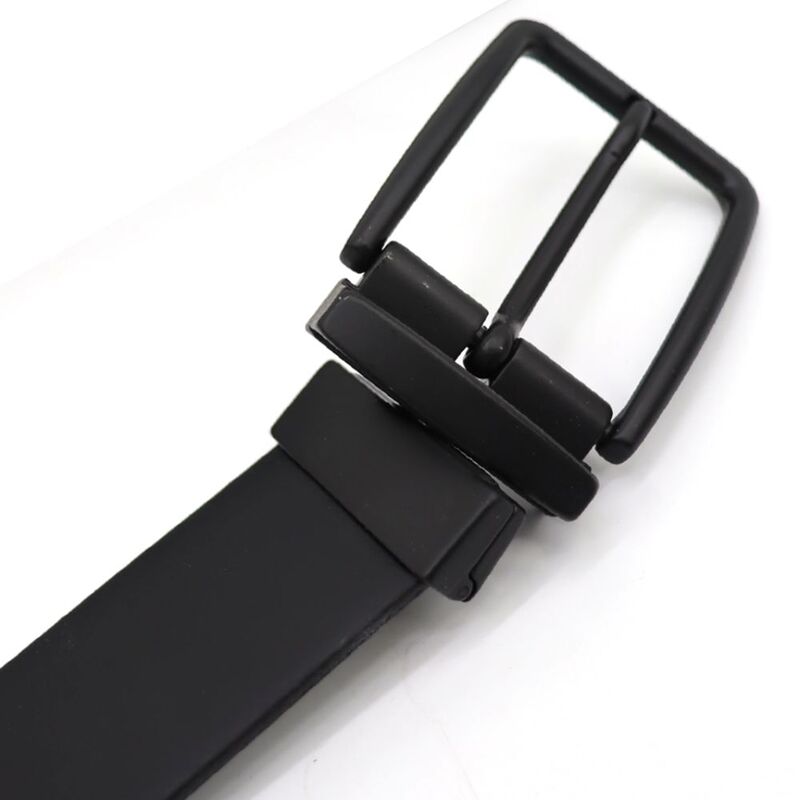 Classic and Timeless: Genuine Black Leather Cow Belt - A Versatile Accessory for Any Occasion, 120cm