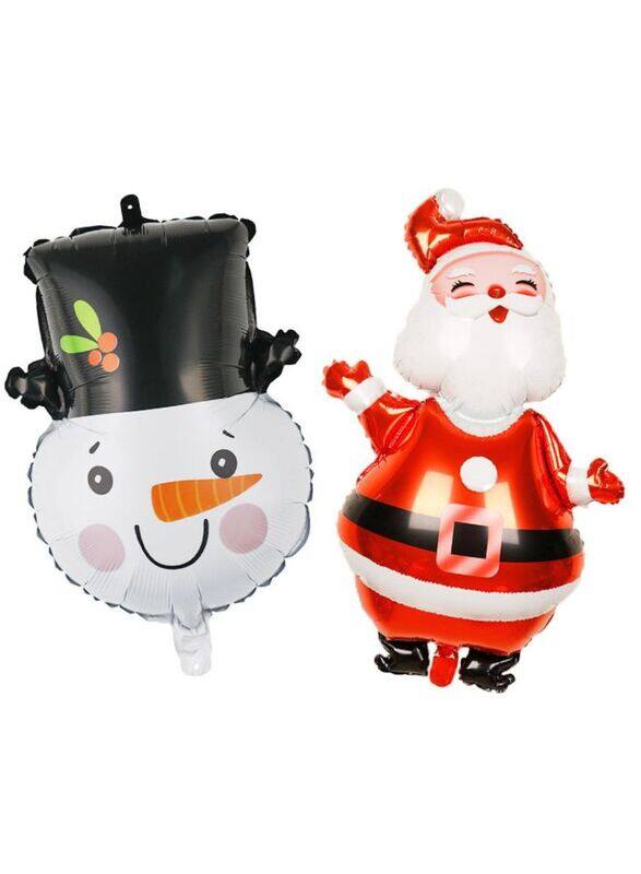 

Generic 2 pcs Christmas Decoration Foil Balloon Party Supplies for parties, celebrations, and decorating (Snowman & Santa Claus)