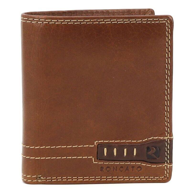 

R. Roncato Men's Leather Wallet, Camel