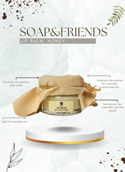 Soap&Friends Natural Honey Lip Balm - Lip Balm with Natural Butters and Oils, 30 ml