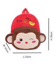 Mini Backpack Kids Cute School Shoulder Bag Toddler Plush Small Backpack Baby Schoolbag Preschool Bag Gift, Monkey