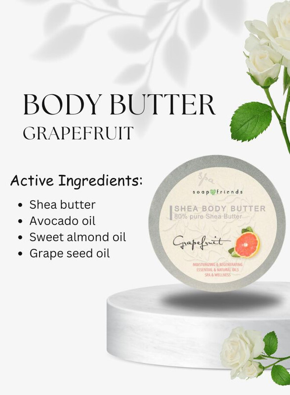 Soap&Friends Grapefruit 80% Shea Butter Moisturizer with Avocado Oil - 200 ml