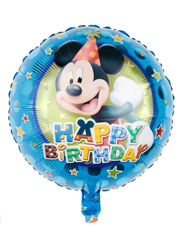 1 pc 18 Inch Birthday Party Balloons Large Size Mickey Happy Birthday Foil Balloon Adult & Kids Party Theme Decorations for Birthday, Anniversary, Baby Shower