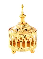 Elegant Bakhoor Incense Burner Gold - Portable Luxurious Golden Burner for Home, Relaxation and Office