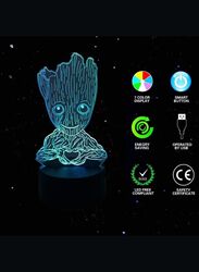 Multi-color Baby Groot 3D LED Night Lamp, USB Desk Lamp, 16 Color with remote control Bedroom Table Lamp, Home Decor Light Gifts