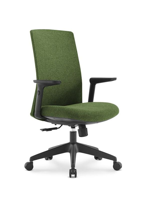 Middle Back Ergonomic Office Chair Without Headrest for Office, Home Office and Shops, Green