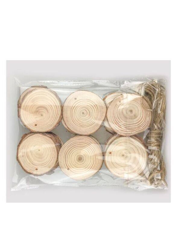 

Generic Natural Wood Slices, 10Pcs Unfinished Natural Wood Slices with Bark, Round Wood Discs Tree Bark Wooden Circles (Small, Brown)