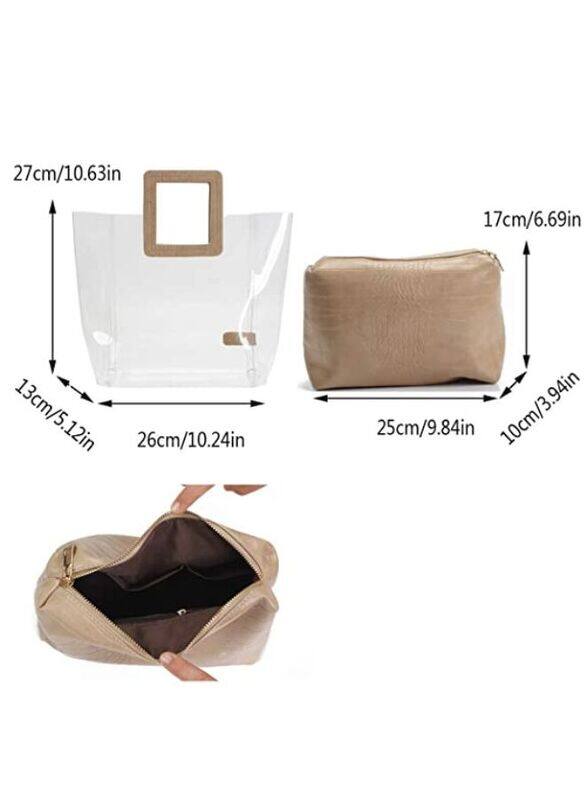 Transparent White Leather Bag for Women - Stay Fashionable While Keeping Your Belongings Organized, White