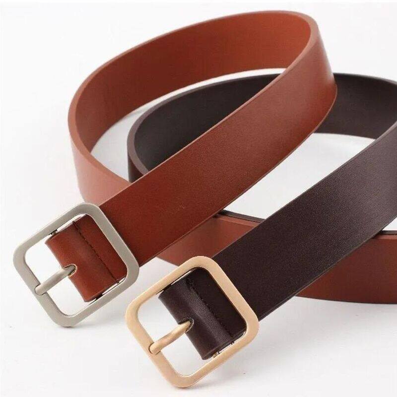 Leather Belts for Women Waist Sash Female Waistband Dresses Jeans Belts, Brown