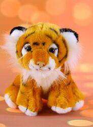 20cm Realistic Tiger Animal Plush Soft Stuffed Doll made from Eco-friendly Cotton Toy Bed Sofa Chair Decoration,Yellow