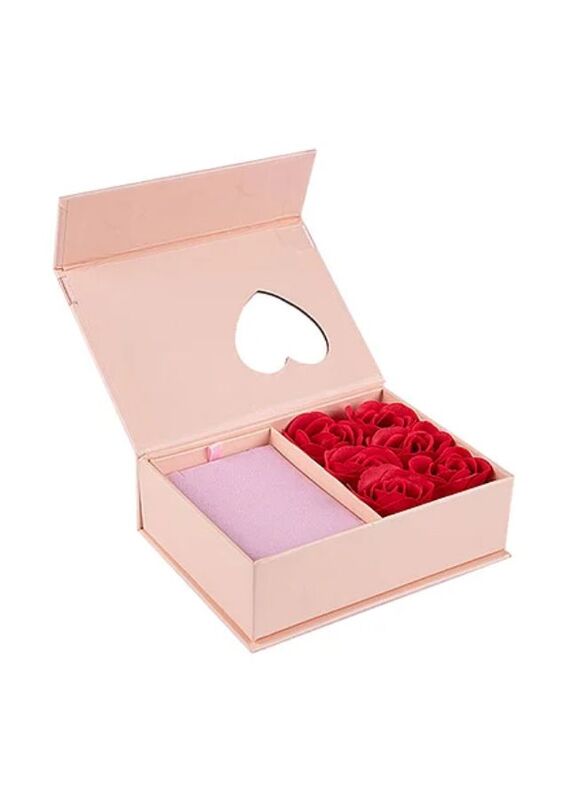Romantic Valentine's Day Gift Box with Stoned Clover Necklace, Rose-themed Jewelry Packaging Box for Rings, Bracelets, and Necklaces, Perfect Valentine, Mother's Day and Anniversary