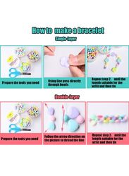 933 pcs DIY Beads Set for Jewelry Making for Kids and Adults, Craft DIY Necklace, Bracelets, hair hoop and more Using Colorful Acrylic Crafting Beads Kit Box with Accessories
