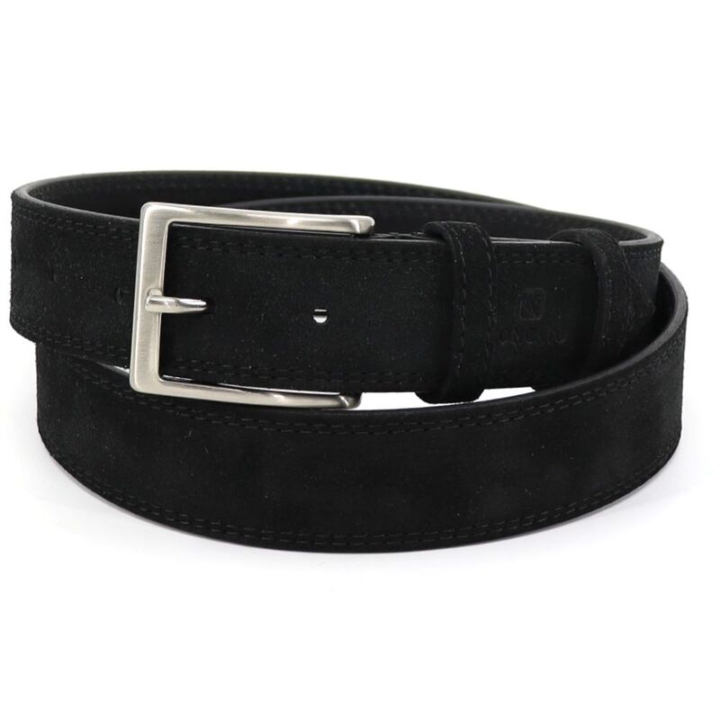 Upgrade Your Look with R RONCATO Black Suede Leather Belt - A Timeless Accessory for Every Occasion, 125cm