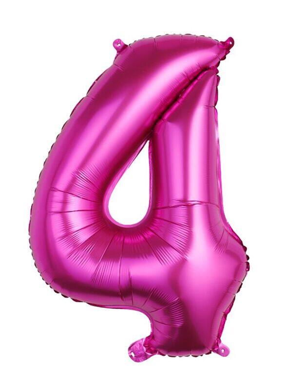 

Generic Balloons Arch Kit Party Decorations Number Balloon 32 Inch Foil Balloons Digtal Helium Birthday Wedding Party, Number 4, Magenta