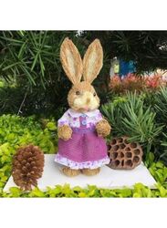 35cm Handmade Straw Rabbit Straw Bunny for Easter Day Artificial Animal Home Furnishing Shop Decoration, Bunny 6