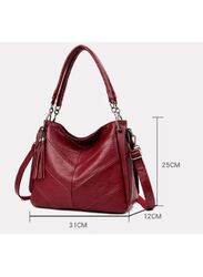 Large Casual Women's Shoulder Bag Ladies Messenger Bag Luxury Brand Designer High Quality Leather Retro Handbag, Brown