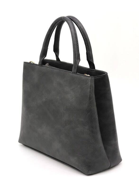 Glistening Grey Leather Bag for Women - The Perfect Accessory for Any Outfit