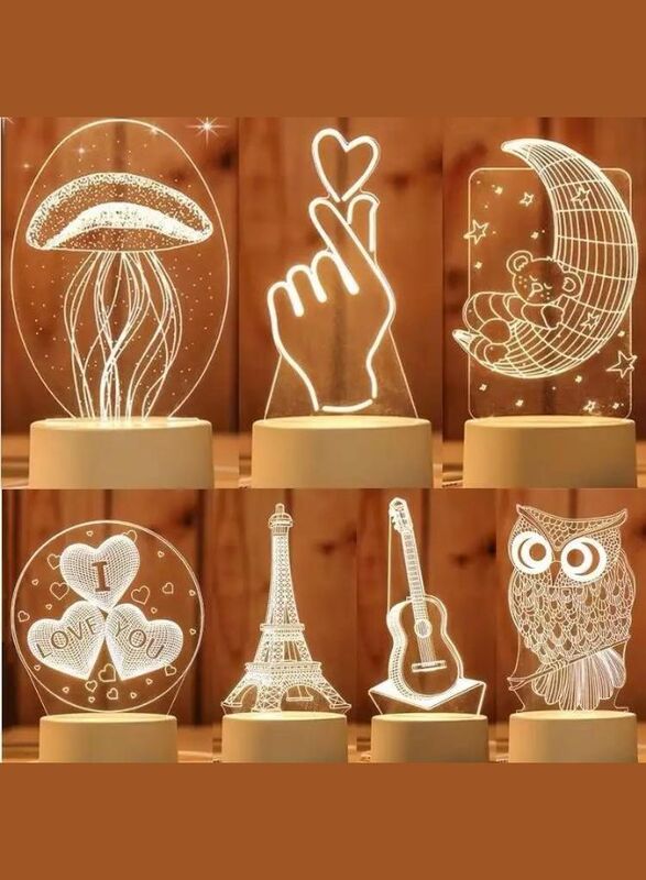 Creative Night Light 3D Acrylic Bedroom Small Decorative 3D Lamp Night Lights For Home Decoration