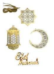 Wooden Eid Mubarak Decoration English Alphabet Crafts DIY Letters for Eid Mubarak Festival Themed Materials