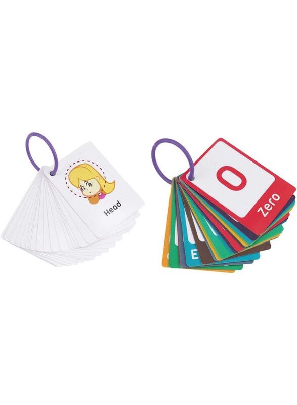 Number Body Parts Learning Cards: 2 Sets Educational Flash Cards Pocket Card Preschool Teaching Cards for kids