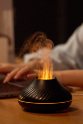 FlameGlow Aroma Diffuser: Serene Mist and Illuminating Ambiance for a Tranquil Space