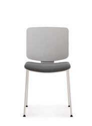 Training Chair With Soft Seat for Schools, Collages, Office, with Steel Frame for Sturdy Comfortable Seating, Grey