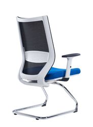 High Back Blue Seat Cantilever Conference Chair with Lumbar Support, Reclining High Back with Breathable Mesh with Armrest,Comfortable Computer Chair,Home Office Desk Chairs