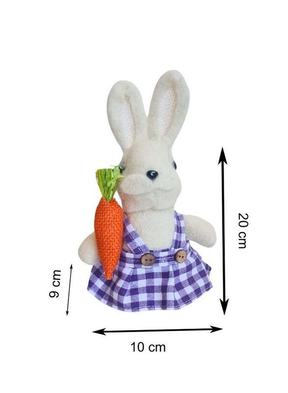 Fatio 20 cm Easter Bunny Simulation Cotton String Rabbits Ornament Crafts Decoration for Yard Sign Garden, Living Room, Bedroom