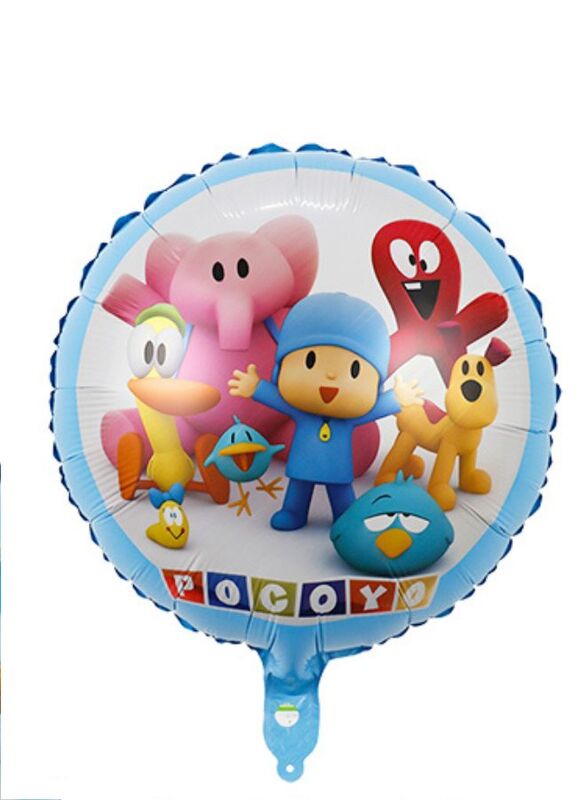 1 pc 18 Inch Birthday Party Balloons Large Size Pocoyo Double Sided Foil Balloon Adult & Kids Party Theme Decorations for Birthday, Anniversary, Baby Shower