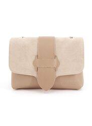 Genuine Leather Suede White Blush Bag - Bold and Classy