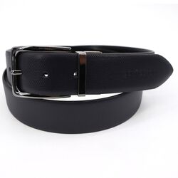 Men's calf leather belt made in Italy, A Versatile Accessory for Any Occasion, Blue, 125cm