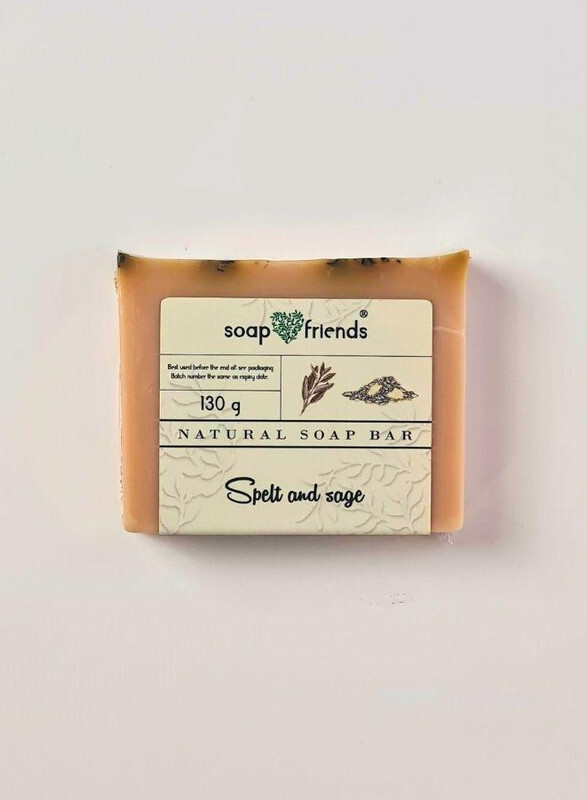 St Hildegarda's Sage and Spelt Soap Bar, 130g Natural Cleanse for Holistic Skin Wellness, Soap&Friends