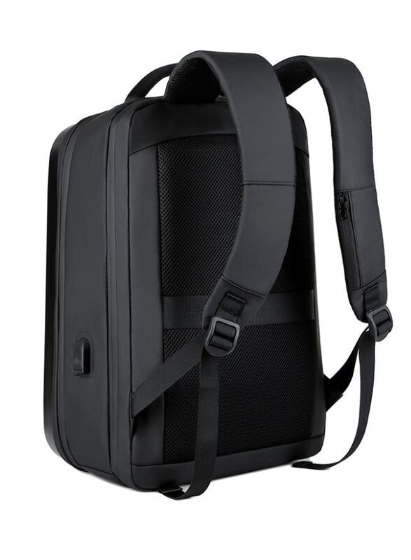 Travel Laptop Backpack,Water Resistant Hard Shell Backpack with USB Charging Port, Business Computer Backpack for Work/School/College, Black