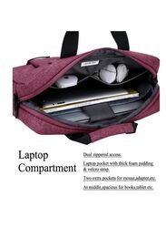 Classy Waterproof Laptop Backpack - 40X30X3 cm - Polyester & Oxford Material,Business and personal use,Red Color