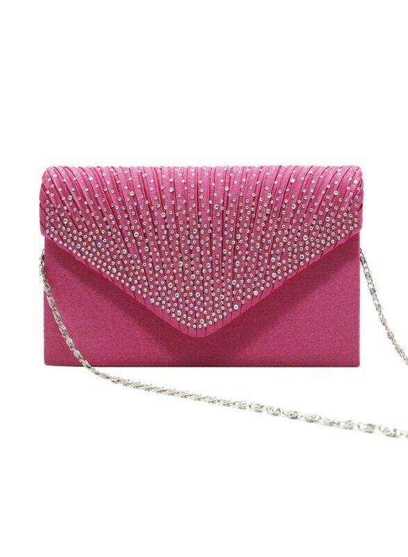 Elegant Solid Color Rhinestone Purse: Elevate Your Evening Look with Mini Crossbody Clutch Bags for Women