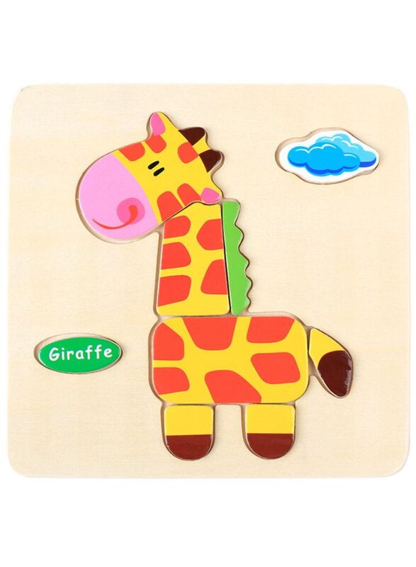 Wooden Puzzles for Kids Boys and Girls Animals Set Giraffe & Hippo