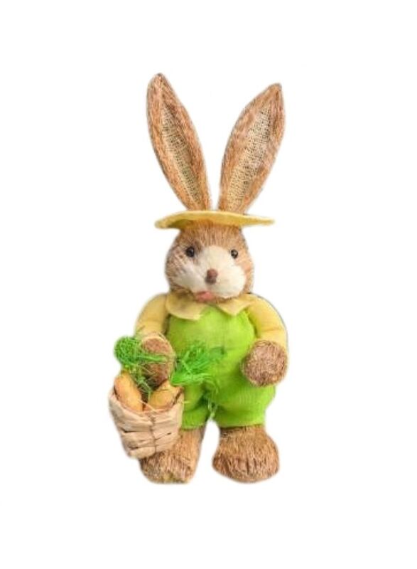 35cm Handmade Straw Rabbit Straw Bunny for Easter Day Artificial Animal Home Furnishing Shop Decoration, Bunny 12