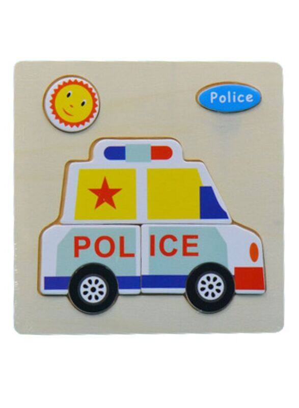 Wooden Puzzles for Kids Boys and Girls Vehicle Set Fire Truck & Police