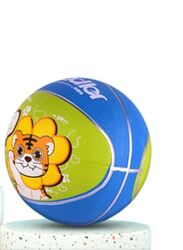 Rubber Size 3 Basketball for Kids Cartoon Ball for Indoor and Outdoor Playing (Green)