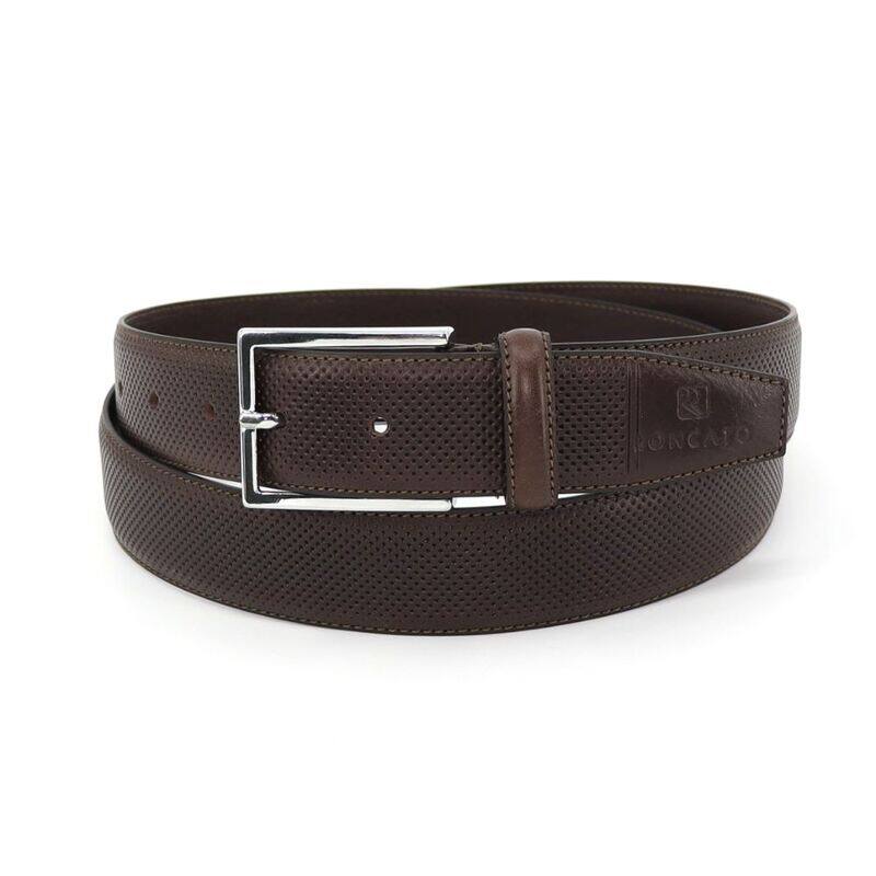 Classic and Timeless: Genuine Dark Brown Leather Cow Belt - A Versatile Accessory for Any Occasion, 115cm