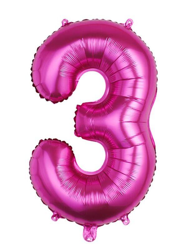 

Generic Balloons Arch Kit Party Decorations Number Balloon 32 Inch Foil Balloons Digtal Helium Birthday Wedding Party, Number 3, Magenta