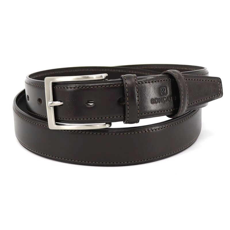 Upgrade your Acessory Game with a sleek Dark Brown Leather Belt, 125cm